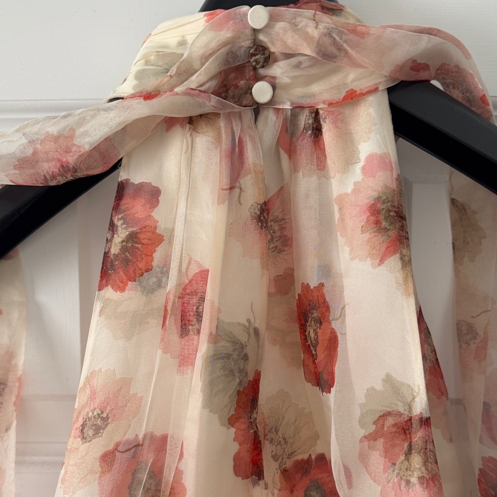 NWT Cinq à Sept FLOATING POPPIES BRENNAN TOP - Picture 11 of 15